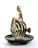 Elena Scavini, Mermaid, 1933, Signature on the the base of the plate: Lenci