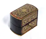 French Boulle-style tortoiseshell box with perfume holder by Tahan À Paris. Jean-Pierre Alexandre Tahan, offered Jun 2024