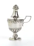 Bartolotti Carlo, Silver Papal State wax jack, 1801, Circular foot on which is fitted the body decorated with lance-shaped leaves at the base and running dogs on