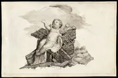 Infant Christ by Mauro Gandolfi, Pen and ink on parchment., offered Apr 2024