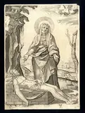 Marcantonio Raimondi, The Pietà, copy in the same direction after Raimondi (not in Delaborde). Engraving