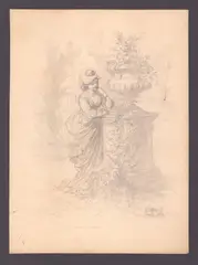 Godefroy Durand, Un matin, 1871, Pencil on wove paper