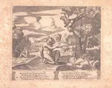 Maestro del Dado, Cupid Fleeing from Psyche, from the Cupid and Psyche series after Michiel Coxie I. Engraving