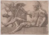 Adamo Scultori, Mars, by Gulio Romano. Burin