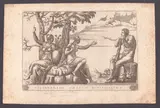 Adamo Scultori, Hercules at the crossroads, after Giulio Romano. Engraving