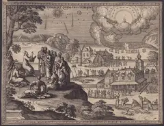 Mount of Olives (Matthew 24) by Pieter van der Borcht, Taken from "Imagines et Figurae Bibliorum". Etching, offered Apr 2024