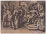 Jacob de Bie, Christ before Herod, after Maarten de Vos. From the series "Vita