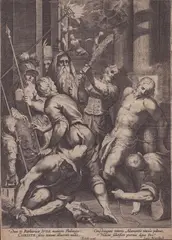 The Flagellation of Christ by Theodoor Galle, Engraving, offered Apr 2024