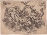 Cornelis Schut, Coronation of the Virgin, Etching