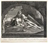 Jean Morin, The Pietà, after Annibale Carracci. Engraving