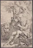 Jean Le Pautre, Saint Jerome in the desert, Etching