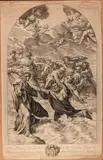 Gérard Audran, The Navicella, St. Peter saved from the waters, after Giovanni Lanfranco's fresco in St. Peter's Basilica. Etching