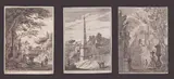 Jan Frans van Bloemen l'Orizzonte, Views of Rome, Lot of three engravings. Etching
