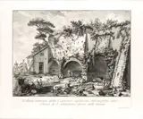 Veduta interna della Camera sepolcrale dirimpetto alla Chiesa di S. Sebastiano fuori delle mura by Giovanni Battista Piranesi, Etching, offered Apr 2024