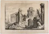 Pietro Gaspari, Moles sepulcralis semiruta, alias Sarcophagis et Aedificiis instructa, Etching