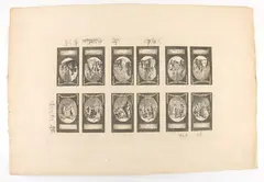 Daniel Nikolaus Chodowiecki, 12 scenes from Lessing's "Minna von Barnhelm"., 1769, Published in "Genealogischer CALENDER auf das Jahr