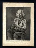 Jean-Jacques de Boissieu, The elderly beggar, Etching