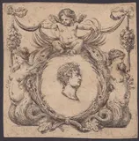 Mauro Antonio Tesi, Head of a Roman emperor in cartouche