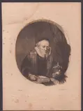 Francesco Novelli, Jan Cornelis Sylvius, copy in reverse after Rembrandt. Etching