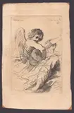 Mary Ann Gabell, Musician angel, 1815, from Guercino. Etching