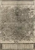 Frans Hogenberg, Antiqua Urbis Romia Imago Accuratissima, 1590, Large map of Rome. Etching and engraving