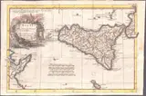 Jean Baptiste d'Anville, La Sicile Pour l'Histoire Romaine de M. Rollin, 1740, Etching