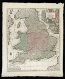 Matthäus Seutter, Britanniae Sive Angliae Regnum, engraving and etching