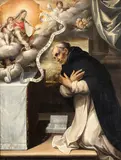 Ludovico Carracci, The Vision of Saint Hyacinth, Questo intenso dipinto è una notevole testimonianza della fase di trapasso della pittura italiana e specificamente
