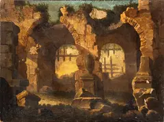 Clemente Spera, Capriccio with architectural ruins, The painting replicates