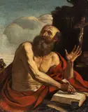 Giovanni Francesco Barbieri il Guercino, Saint Jerome in the desert, Oil on canvas