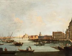 View of Bacino di San Marco with San Giorgio Maggiore and Punta della Dogana by Francesco Tironi, The painting is accompanied by an expertise by Prof. Federica Spadotto., offered Apr 2024