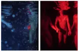 Martina Cirese, a) Figures Underwater #1. Marseille, France, 2021; b) Woman Underwater Figures Underwater #2. Lipsi, Greece, 2021. Diptych, Martina Cirese is an Italian photographer born in Rome