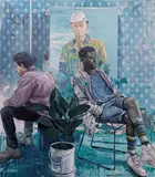 Fintan Magee, Jimbo and Owen at Eagle Express, Fintan Magee is a Sydney based social realist painter
