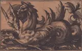 Sea monsters by Giovanni Andrea Maglioli, engraving, offered Feb 2024