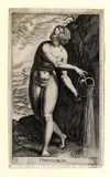 Philip Galle, The nymph Hippocrene, engraving