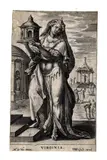 Philip Galle, Virginia, after Maarten de Vos. Burin