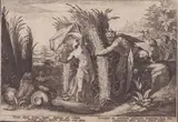 Hendrik Goltzius, Pan and Syringe, engraving