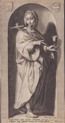 Jacob Matham, Fides, 1593, by Hendrik Goltzius. Burin