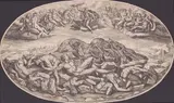 Matthias Greuter, Fall of the Giants, after Jacob Cornelisz Cobaert after Guglielmo della Porta's painting in the Vatican Library. Engraving