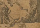 Odoardo Fialetti, Mars, after Giovanni Antonio da Pordenone (Giovanni Antonio de Sacchis). Etching