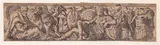 Odoardo Fialetti, Frieze with young hero sitting in front of a man and a woman, etching