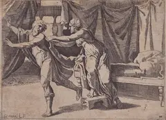 Giovanni Lanfranco, Joseph and Putiphar's wife, 1607, from a series of