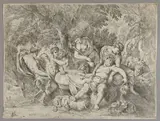 Daniel van den Dyck, Bacchanal, etching