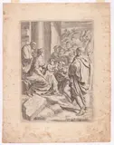Pietro Aquila, Adoration of the Magi, etching