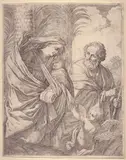 Lorenzo Loli, The Flight into Egypt, after Guido Reni. Etching