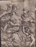 Madonna col bambino, san Giuseppe e san Giovannino by Girolamo Francesco Maria Mazzola detto il Parmigianino, etching, offered Feb 2024