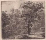 Anthonie Waterloo, Landscape, etching