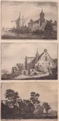 Anthonie Waterloo, Lot of three landscapes, Etching