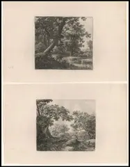 Anthonie Waterloo, Lot of two landscapes with trees, Etching