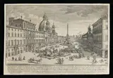 Gomar Wouters, Piazza Navona, etching